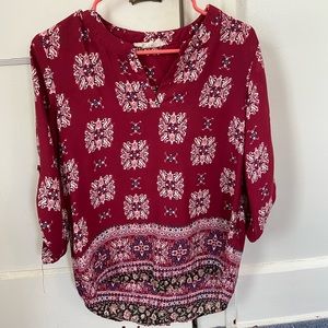 3/4 length sleeve tunic top